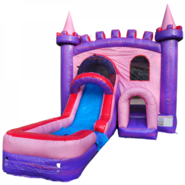 Princess Bounce House With Slide DRY