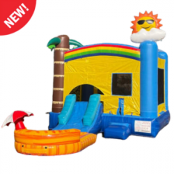 Beach Party Bounce House w Slide WET