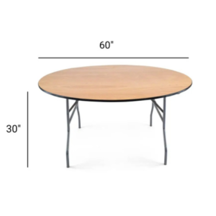 60in Round Banquet Table 60in Round Banquest Tables for Rent - The Waterslide Guys