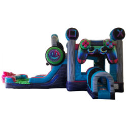 Glitch Video Gamer Bounce House With Dual Lane Slide (DRY) Glitch Video Gamer Bounce House With Dual Lane Slide